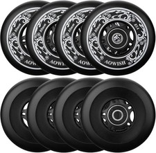 8-Pack Inline Skate Replacement Wheels 85A Outdoor Asphalt Formula Roller Bla...