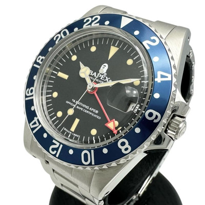 A BATHING APE Classic Type 2 BAPEX M Watch Stainless Steel A BATHING APE Classic Type 2 BAPEX M Watch Stainless Steel
