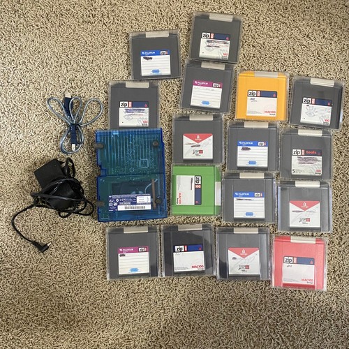 Iomega Zip 100 USB External Disk w/cables + 16 discs - 第 1/4 張圖片
