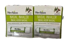  Lot Of 2 Nasal Inhaler Non-Medicated, Relieves Nasal Congestion  Blockage 1.3