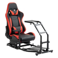 Hottoby Racing Simulator Cockpit Adjustable Stand with Seat Fit Logitech G920