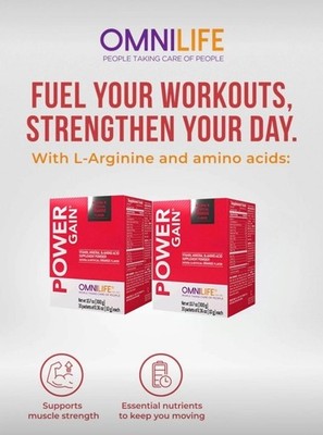 Power Gain / Power Maker Box with 30 packets 300 g.  ( 2 Box ) Omnilife 