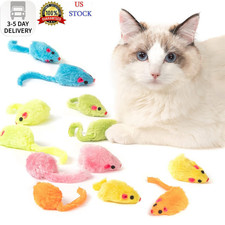 12PCS Rattle Cat Mouse Toys also Prefilled Catnip, 2.36  Mice Body Size, Faux Fu