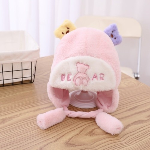 Warm Ear Protection Hat Windproof Plush Infant Knitted Cap Autumn and Winter - Picture 12 of 13