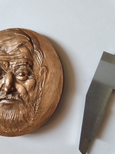 Médaille Bronze Hemingway Belo Vieil Homme Et La Mer - Foto 2 di 11