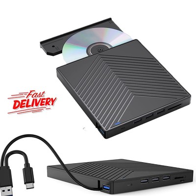USB 3.0 Externes CD/DVD Laufwerk Brenner Player für Laptop, PC, Windows 11,10