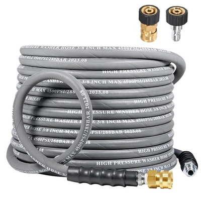 #ad #ad 3 8 Pressure Washer Hose 35 FT 4500 PSI Steel Braided Layer NonMarking Rubb... $85.79