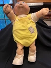 Cabbage Patch Kids 1982 Doll,Blue Eyes & Dimples, Yellow Jumper, w/Socks & Shoes