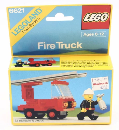 Vintage LEGO Legoland Town System FIRE TRUCK (6621) NEW SEALED #DL1