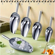 Stainless Steel Ice Cube Flour Scoop Kitchen Bar Tools Buffet Nut Grain Shovel