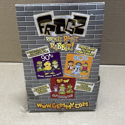 Vintage Gemmy Frogz Rock It Rap Ribbit Hip Hop Plush Frog Plays In Da Club READ - Picture 4 of 5