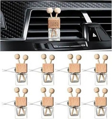 2PCS Refillable Glass Car Diffuser Bottle with Vent Clip, Un Color: 8pcs, Word