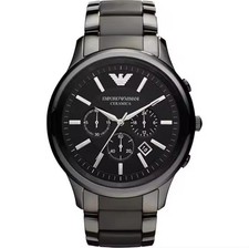 Emporio Armani AR1451 Ceramica Mens Watch Bla...