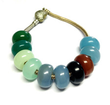 10 Pcs. Amazing Multi Gemstone 5mm Big Hole Beads Large Hole Beads 14x8mm Beads