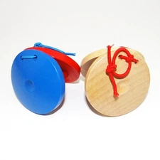 1* Kids Percussion Instrument Finger Castanets Natural Hand Percussion