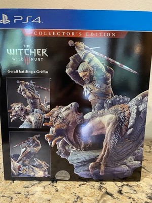 The Witcher Wild Hunt PS4 Collections Addition. Game, Statue, And Book