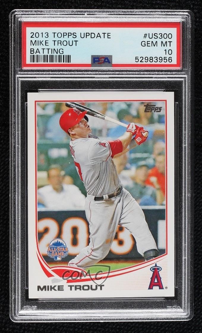 2013 Topps Update All-Star Mike Trout (Swinging) #US300 PSA 10 GEM MT gb4