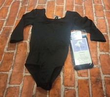 Rhythm Studio Girls Leotard  Stocking Set Sz 4/5 Black Nwt 4 5 Dance Ballet