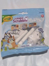 Crayola Bluey Muffin Scribble Scrubbies Colorable Bluey Toy Figurines Muffin