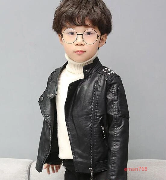 Boys leather coat cheap