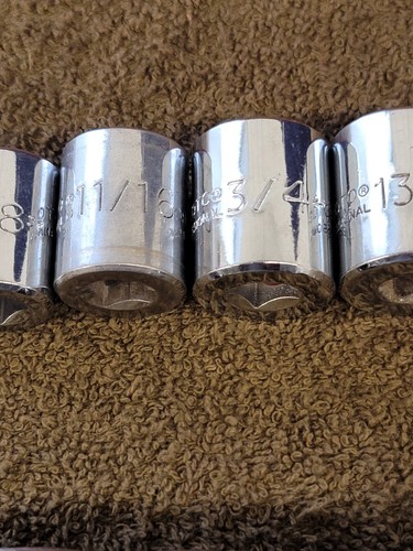 Proto J52134 Socket 6 Point Extension Ratchet Deep Well Sae 3/8" To 7/8" Set - Picture 17 of 24