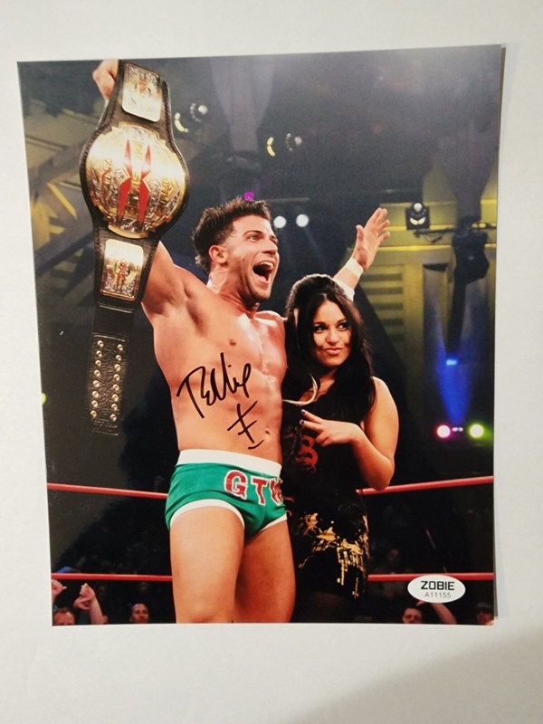 WWE ROH AEW Wrestling Robbie E TNA autographed signed 8x10 photo ZOBIE cert