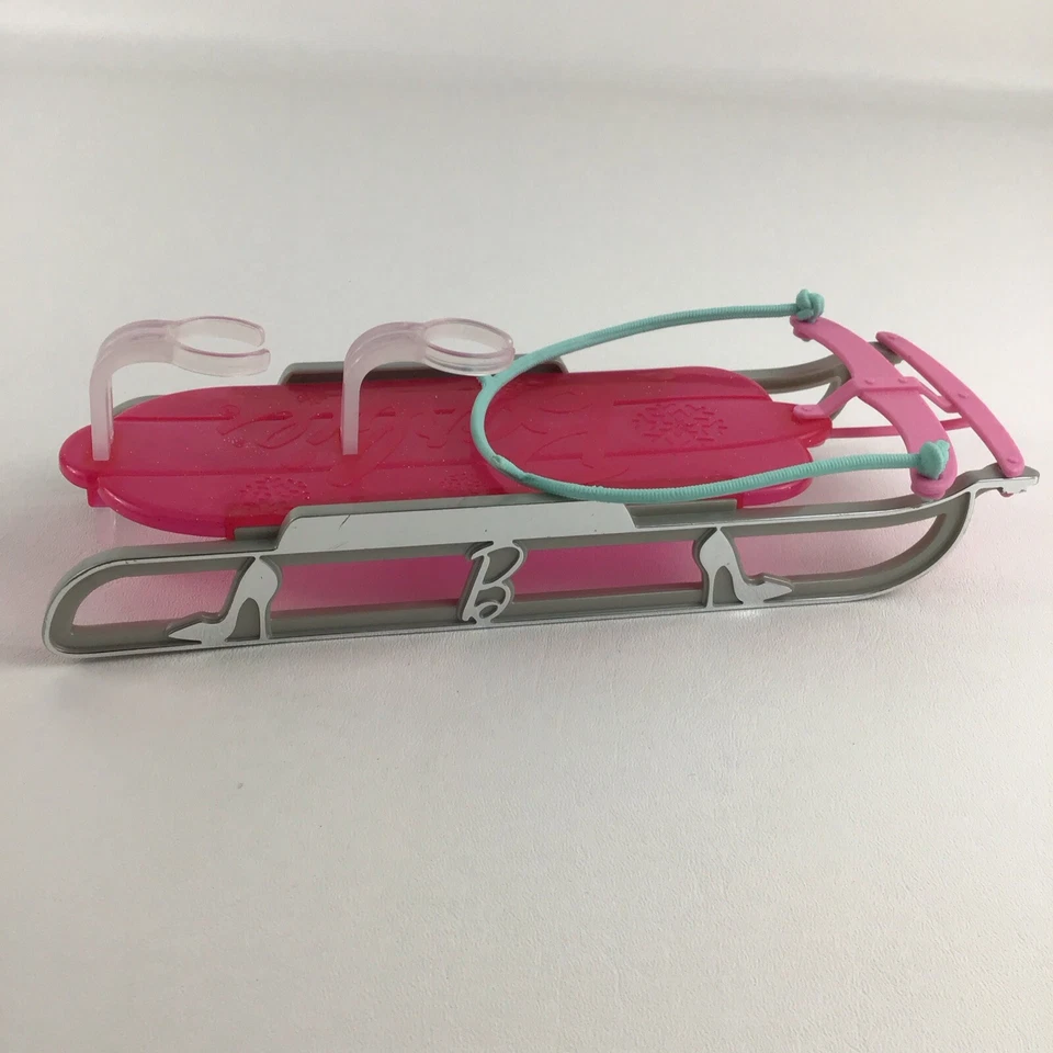 Barbie On The Go 雪橇 Toboggan 娃娃夹冬季配件 2013 美泰玩具 — 第 4/4 张图片