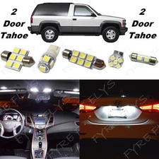 16x White LED lights interior package kit for 1992-1999 2 door Tahoe/Yukon CT4W