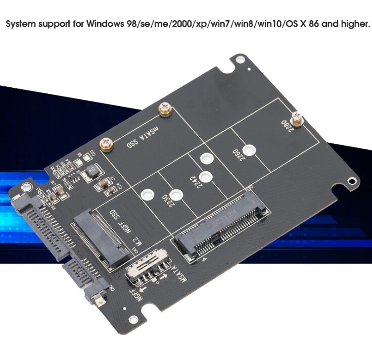 NGFF MSATA to SATA Adapter SSD to SATA Converter Reader Board  Computer