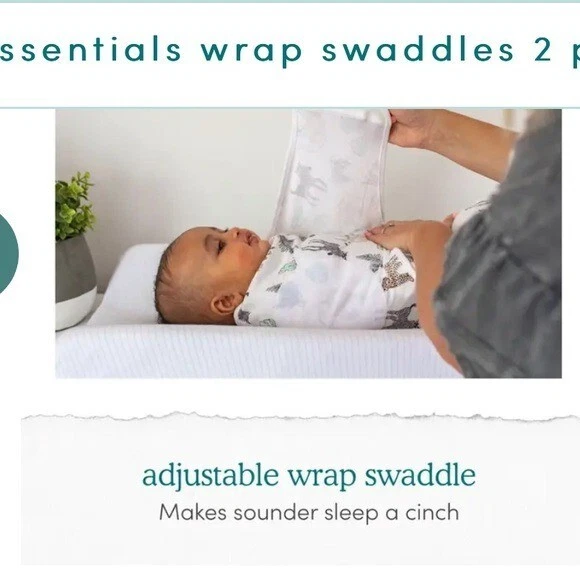 Aden + Anais Gender Neutral Swaddle Bundle (2) Soft easy baby sleep blanket 0-3 - Image 2 of 4