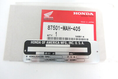 Original Typenschild - Type Label Honda VT 1100C2 Shadow