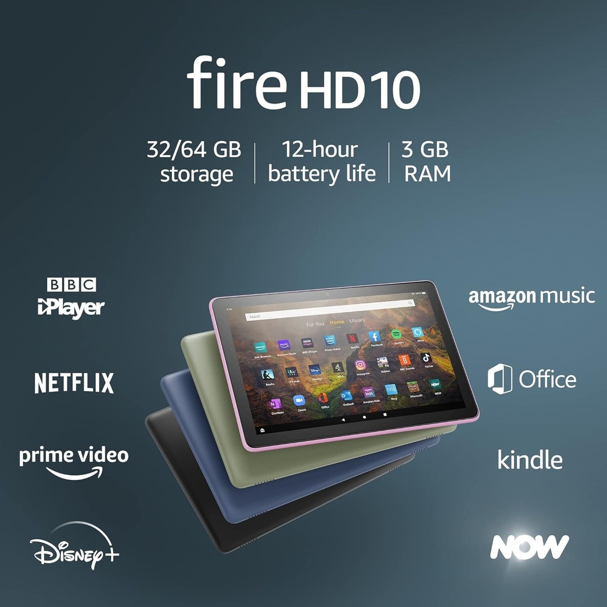 Amazon FireHD10 第11世代 32GB オリーブ 保護ガラス付 Fire HD 10