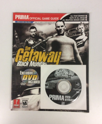 The Getaway: Black Monday Prima Official Strategy Guide Sony PS2 Sealed w/ DVD!