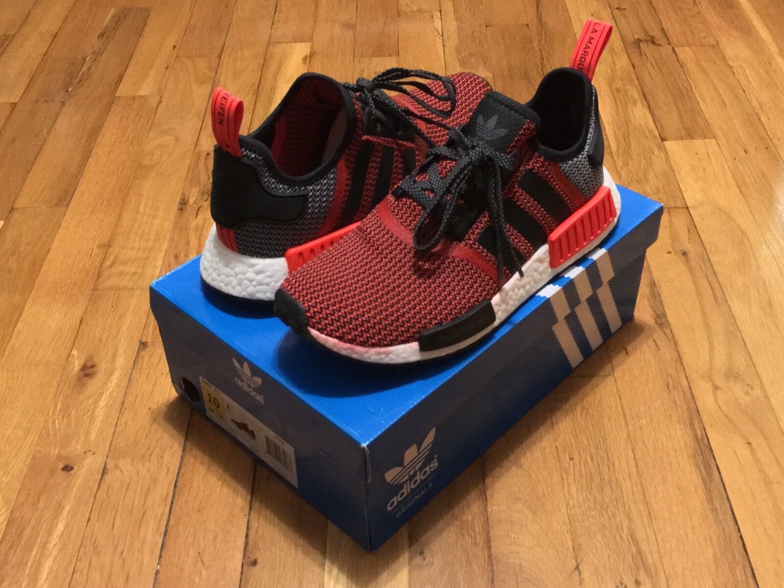 ADIDAS ORIGINALS NMD R1 CIRCA KNIT LUSH RED S79158 SIZE 10 | eBay