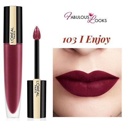 L'Oreal Paris Rouge Signature Matte Liquid Lipstick - 103 I Enjoy