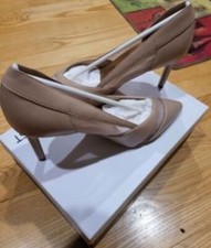 Nine West Women Evani Pointed Toe Heeled Slip-On Dress Pump Sz 8 M Light Natural