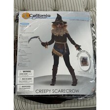 NEW Creepy Scarecrow California Costumes Halloween Tween Medium 8-10