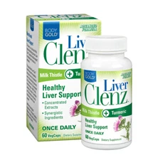 Body Gold Liver Clenz with Milk Thistle & Turmeric | 30 Servings, 60 VegCaps