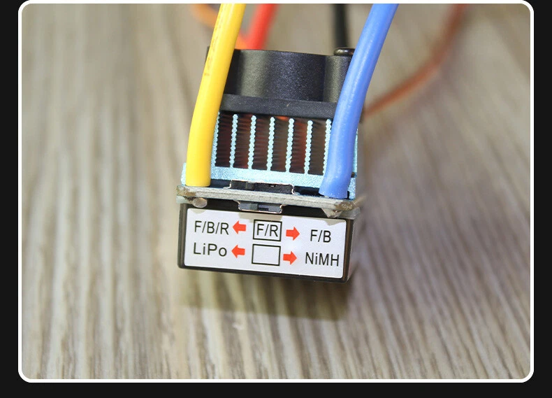 320A 3S с вентилятором 5V 3A BEC T-Plug водонепроницаемый матовый ESC для 1/10 радиоуправляемого автомобиля - Изображение 3 из 4