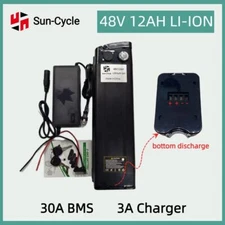 48V12Ah 1000W EBIKE Battery Pack Lithium Li-ion 30A BMS Electric Bicycle Vehicle