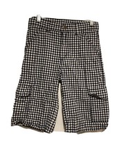 Gymboree Boys Navy Gingham Cargo Shorts Size 8