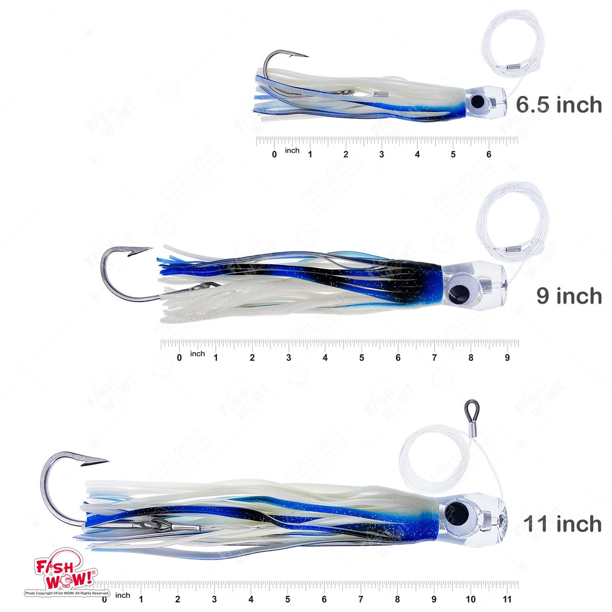 blue marlin lure fishing Fathom Offshore Pre-Rigged Trolling Lures 6PK New Pre-Owned It features Blue Marlin Rig 1 –