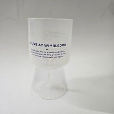 I Live At Wimbledon Plastic Wine Glass Cup Tennis Reusable 5.5" M9a