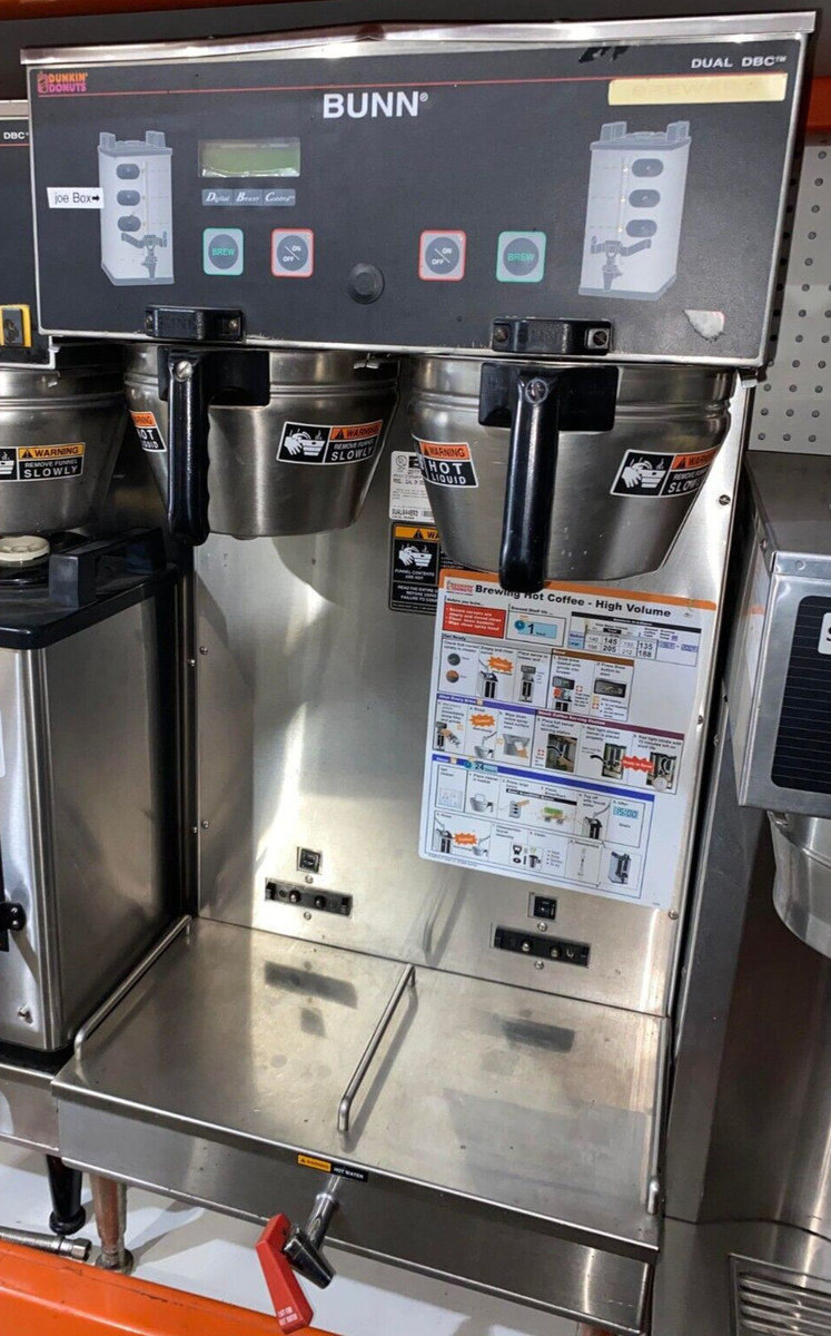 BUNN DUAL SH DBC COMMERICAL COFFEE BREWER W/ LOWER HOT WATER TAP
