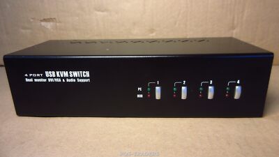 KVM SWITCH 81500160 - 4-Ports Keyboard Video Moiuse DVI VGA PS/2 USB - EXCL PSU