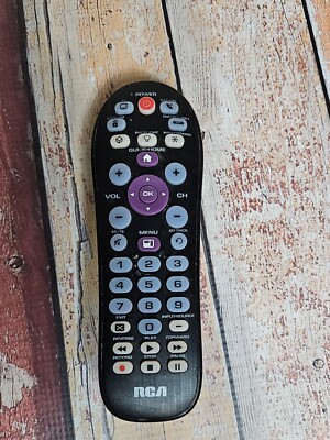 RCA 4-Device Universal Remote Control RCR414BHE Streaming Compatible DVD Blu-Ray