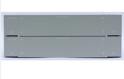 JTC Model Trains 537012 N Milestone 53' Corrugated Side Containers (Pack of 2)