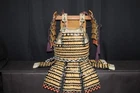 (CG-17) KAWA(Leather)ODOSHI DOUMARU with SODE for Former History Museum Exhibits