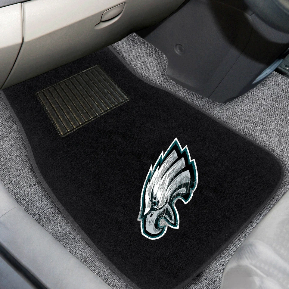 4PC NFL Philadelphia Eagles Car Truck Black All Weather Carpet Floor Mats Set Foto 4 de 4