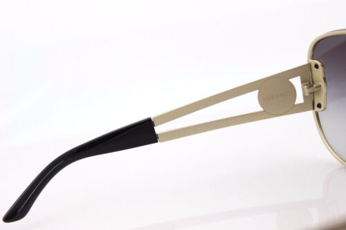NEW Genuine VERSACE Rock Icons Pale Gold Shield Metal Sunglasses VE 2166 1252/8G - Picture 7 of 10